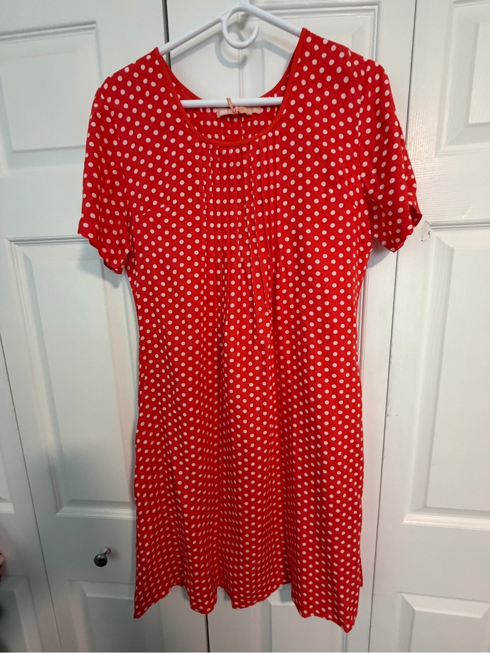 LA CERA Orange Polka Dot Dress